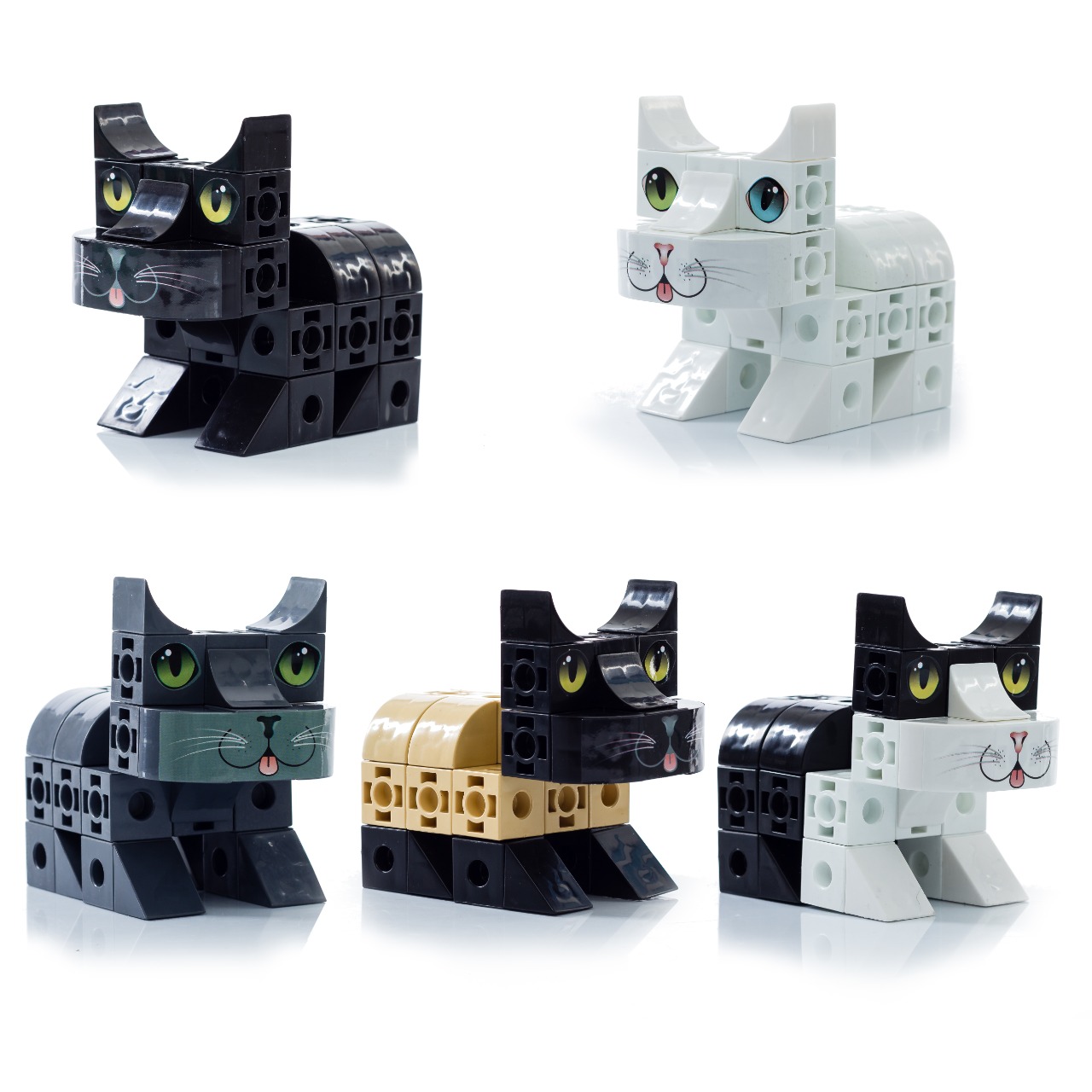 Colección 5 razas Gatos Pet Cubics