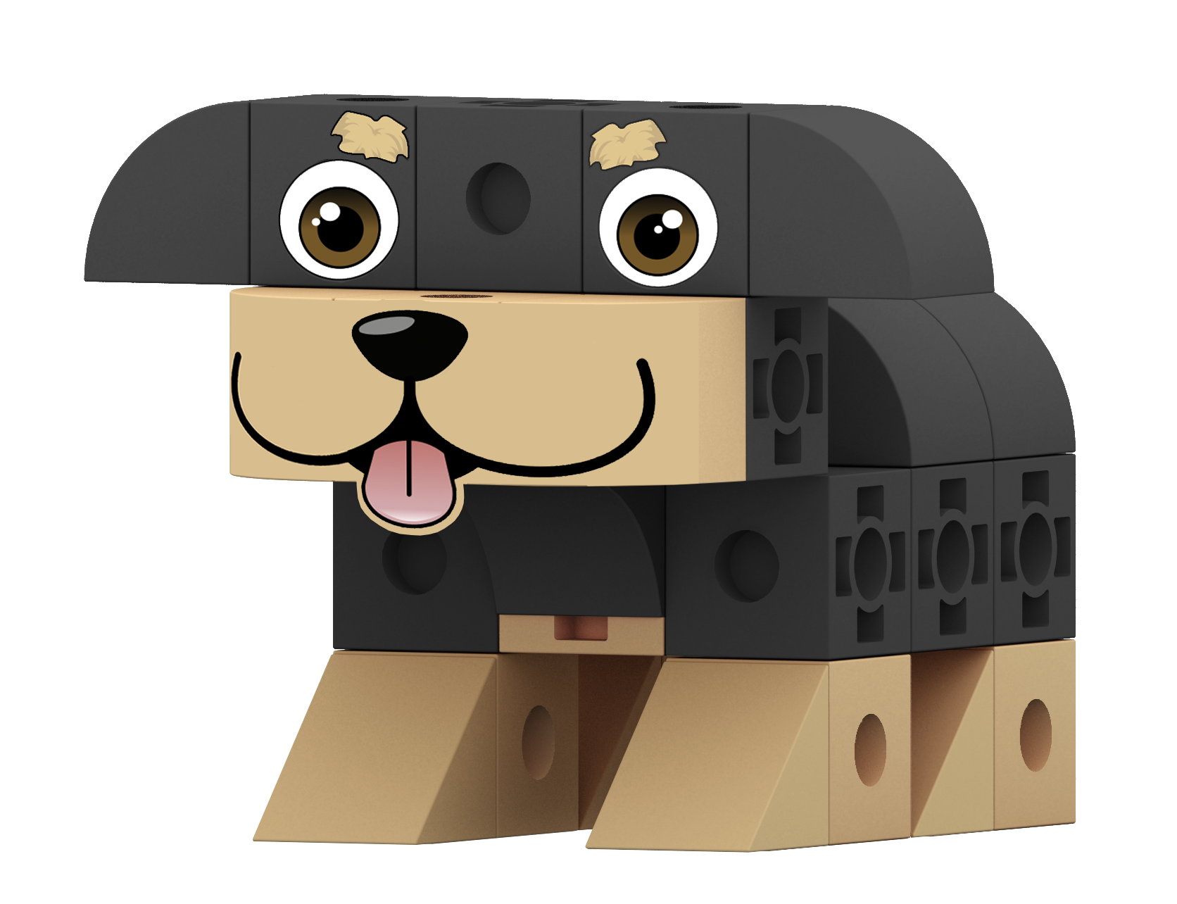 Pet Cubics: Perro Rottweiler